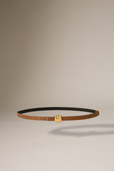 STAMPED LEATHER SHELLY BELT