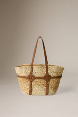 DONUT STRAW TOTE - TAN