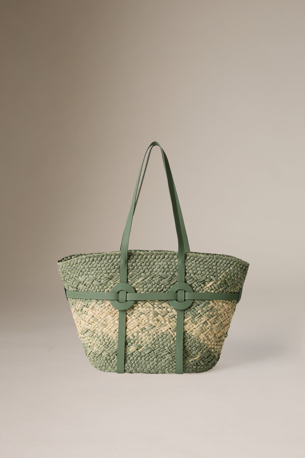 DONUT STRAW TOTE - GREEN