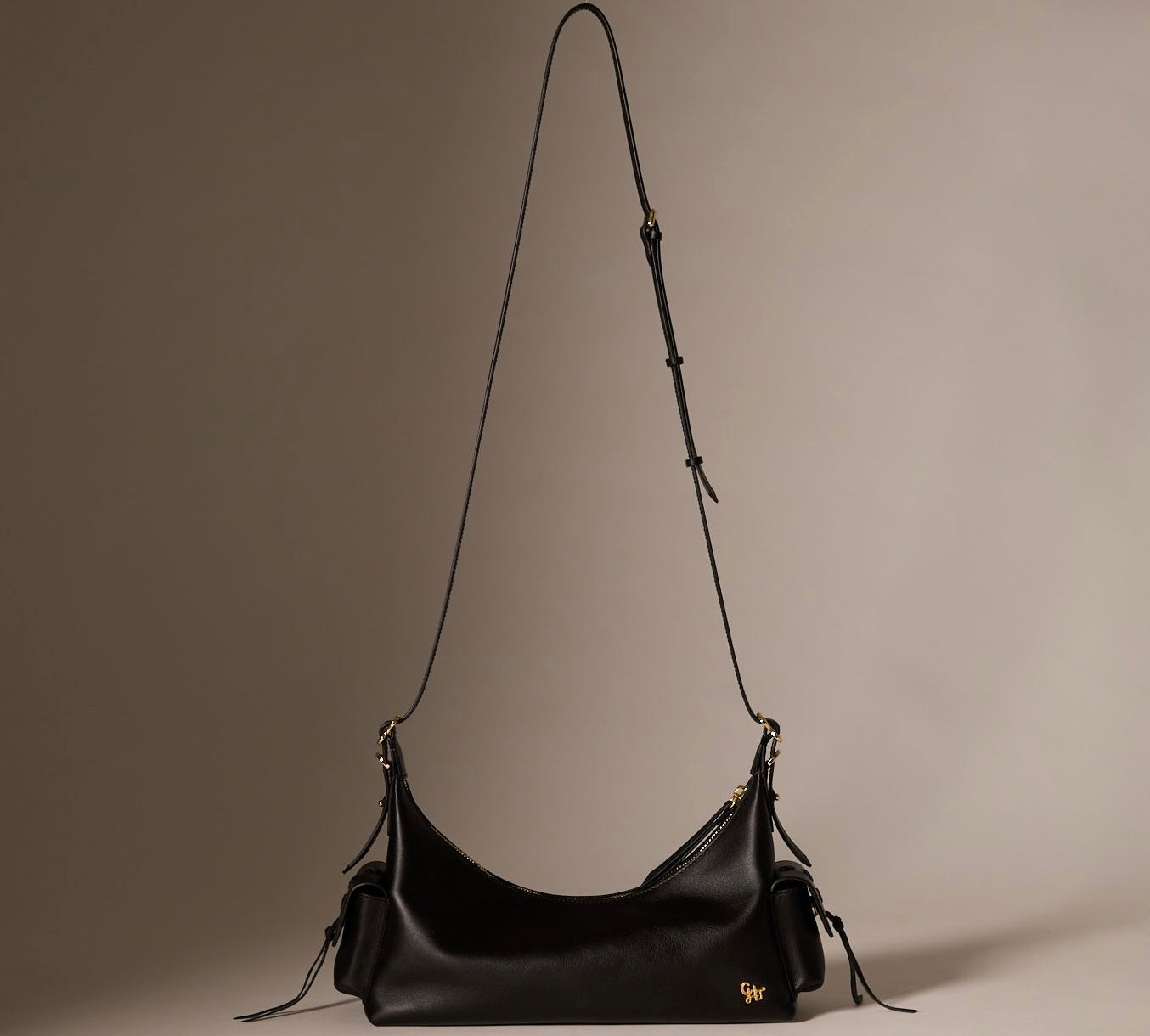 CALF LEATHER LONG STRAP